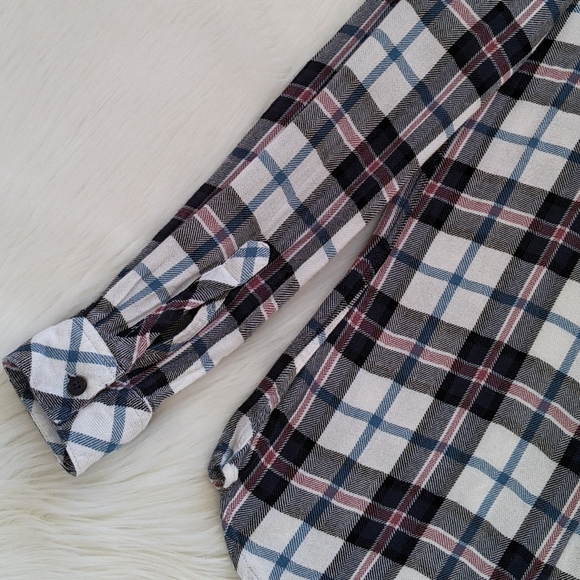 Rails White + Pink + Blue Plaid Flannel Button Down Shirt | S - Picture 8 of 12
